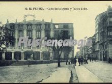 Calle de la iglesia y teatro jofre, el ferrol (la coruña)