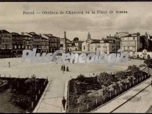 Obelisco de churruca en la plaza de armas, el ferrol (la coruña)