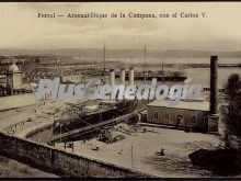 Arsenal-dique de la campana con el carlos v, el ferrol (la coruña)