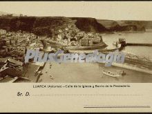 Calle de la iglesia y barrio de la pescadería, luarca (asturias)