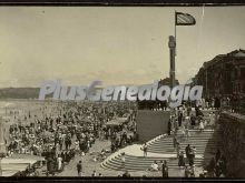 Vista general de la playa, gijón (asturias)