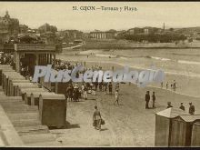 Playa de san lorenzo. la terraza, gijón (asturias)