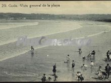 Vista general de la playa, gijón (asturias)