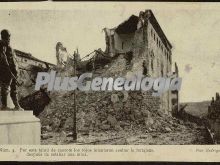 Por este talud de cascotes los rojos intentaron asaltar la fortaleza de toledo, después de estallar una mina