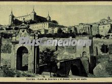 Puente de alcántara y el alcázar de toledo antes del asedio