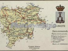 Mapa y escudo de albacete