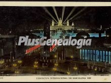 Vista de Barcelona con el Palacio de Montjuic en Barcelona (1929)