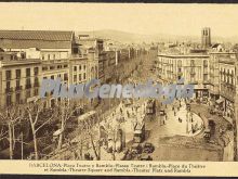 Plaza del Teatro y Rambla en Barcelona