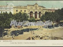 Plaza del Teatro y Teatro principal de Barcelona