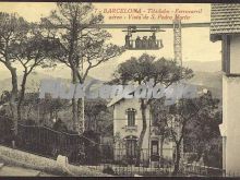 Ferrocarril Aéreo - Vista de San Pedro mártir del Tibidabo en Barcelona