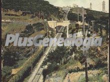 Vista general de la línea del ferrocarril Funicular del Tibidabo en Barcelona