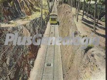 Vista parcial de la línea del ferrocarril Funicular del Tibidabo en Barcelona