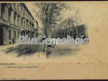 Paseo de Gracia visto desde el lateral izquierdo en Barcelona