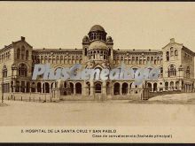 Hospital de la Santa Cruz y San Pablo - Fachada principal de la Casa de Convalecencia en Barcelona