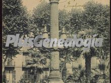 Monumento de Marquet en Barcelona (postal dedicada)