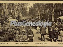 Rambla de las Flores (blanco y negro) en Barcelona