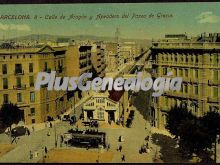 Calle de Aragón y Apeadero del Paseo de Gracia en Barcelona