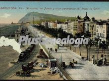Almacenes del Puerto y vista panorámica del Paseo de Colón de Barcelona