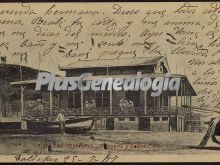 Postal dedicada del Balneario y Casino Colón de Caldetas (Barcelona)