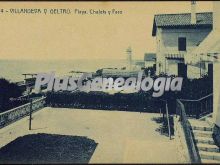 Chalets y Faro de la Playa de Vilanova i Geltrú (Barcelona)