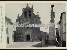 Iglesia parroquial donde fue bautizado Verdaguer. Monumento en su honor en Folgarolas (Barcelona)