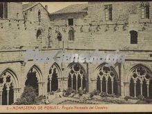 ángulo noroeste del claustro del monasterio de poblet (tarragona)