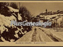 Vista en peno invierno de bellever de cerdana (lleida)