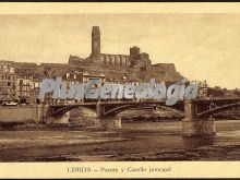 Vista conjunta del puente y castillo principal de lleida