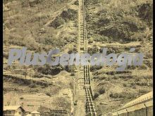 Vista parcial de la tubería forzada y funicular de capdellena (lleida)