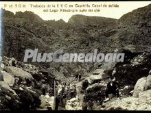 Trabajos de la e e c en capdella canal de salida del lago de capdellena (lleida)