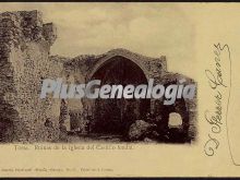 Ruinas de la iglesia del castillo feudal de tossa de mar (girona)