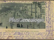 Vista general del paseo del mar de san feliu de guixols (girona)