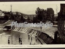 Vista resclosa i pont nou de sant joan de les abadeses (girona)