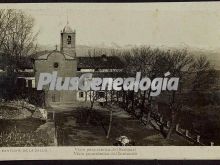 Vista panorámica del santuario en sant feliu de pallarols (girona)