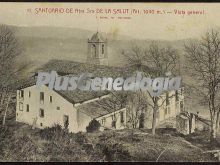 Vista general del santuario de nuestra señora de la salut en sant feliu de pallarols (girona)