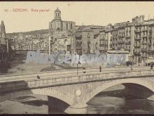 Vista parcial en blanco y negro de girona