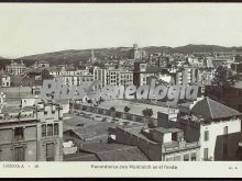 Panorámica de girona de montjuich en el fondo