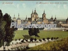 El monasterio de El Escorial visto desde la presa (Madrid)