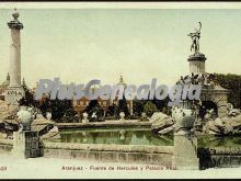 Fuente de Hércules y al fondo el Palacio Real de Aranjuez (Madrid)