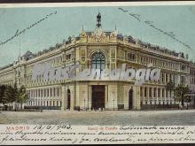 Banco de España de Madrid (Postal dedicada)