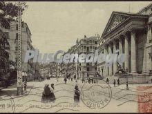 Carrera de San Jerónimo y Congreso en Madrid (postal dedicada)