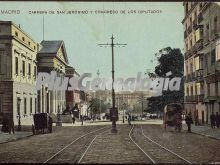 Carrera de San Jerónimo y Congreso de los Diputados en Madrid