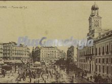 Vista desde arriba de la Puerta del Sol en Madrid