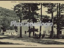 La Terraza Norte del Hotel en el Valle de la Fonfría de Cercedilla (Madrid)