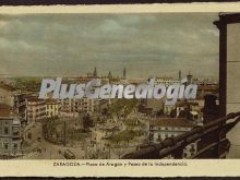 Plaza de aragón y paseo de la independencia de zaragoza