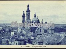 Vista parcial de zaragoza y el pilar