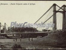 Puente colgante sobre el gallego de zaragoza