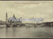 Puente de piedra y templo del pilar de zaragoza