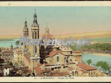 Vista aérea del templo del pilar de zaragoza