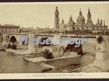 Puente de piedra y templo del pilar de zaragoza